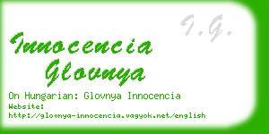 innocencia glovnya business card